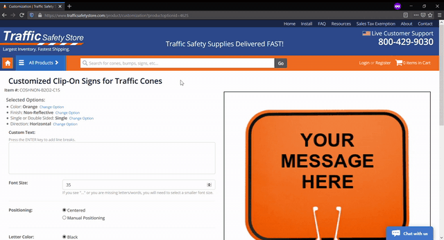 Traffic Safety Store - Sign Designer preview